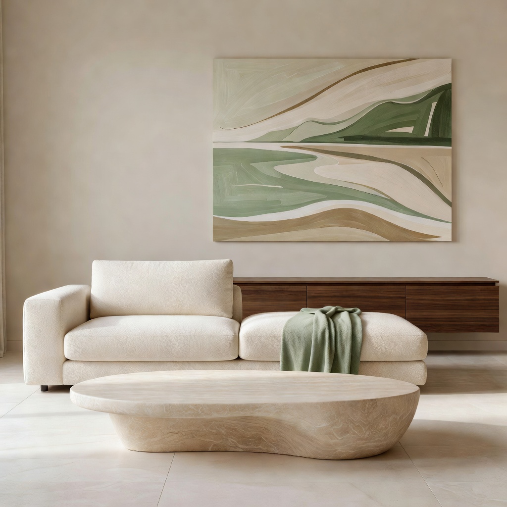 Stile moderno contemporaneo italiano per AI interior design